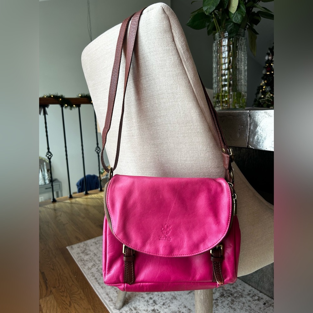 Leather shoulder/crossbody bag